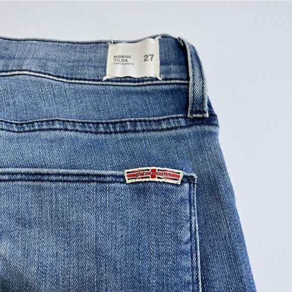 Hudson Jeans Midrise Tilda Crop Cigarette Women’s Size 27 Hem Side Detail Denim - Picture 11 of 14